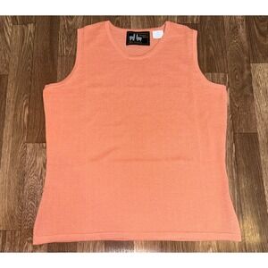 America's Alpaca Peach Knit Sleeveless Tank Top Sweater Size M